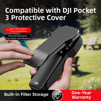 DJI Pocket 3 – горен капак калъф със протектор за екран, удароустойчив, против натиск и съхранение на филтри