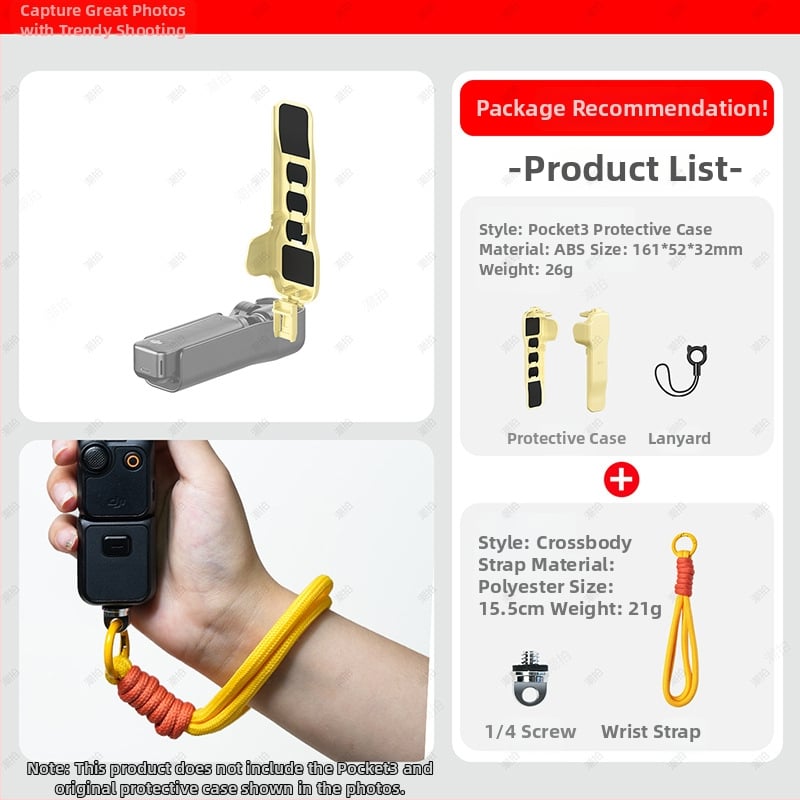 DJI Pocket 3 – горен капак калъф със протектор за екран, удароустойчив, против натиск и съхранение на филтри