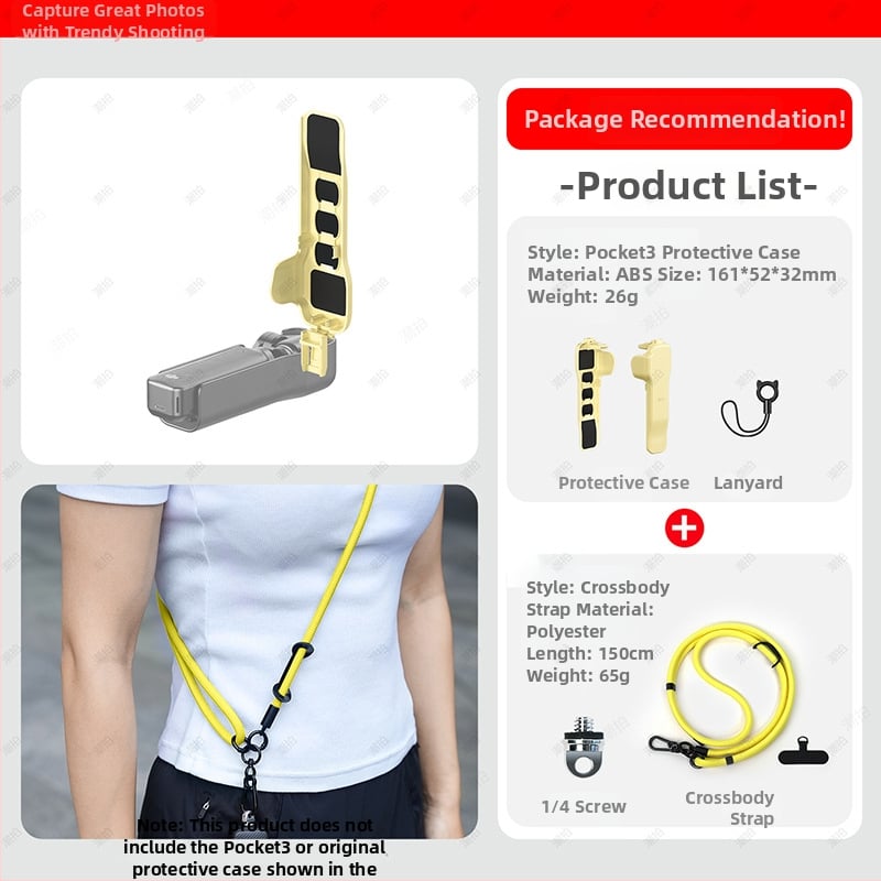 DJI Pocket 3 – горен капак калъф със протектор за екран, удароустойчив, против натиск и съхранение на филтри