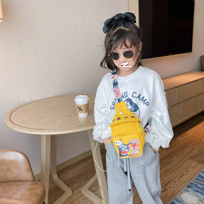 Детска платнена чанта за през рамо – унисекс, за деца, малък капацитет, полиестерова подплата