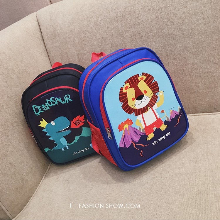 Ученическа раница за деца в корейски стил, с голям капацитет и принт с персонажи, защита на гръб; полиестерна материя, дишаща, водоустойчива и износоустойчива; модел 004; презрамки с въздушна възглавница.