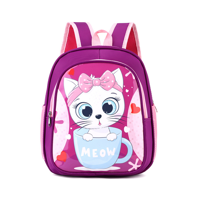 Ученическа раница за деца в корейски стил, с голям капацитет и принт с персонажи, защита на гръб; полиестерна материя, дишаща, водоустойчива и износоустойчива; модел 004; презрамки с въздушна възглавница.