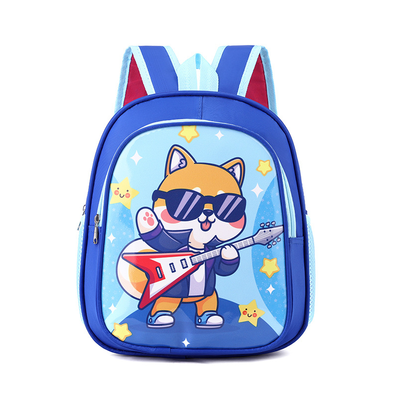 Ученическа раница за деца в корейски стил, с голям капацитет и принт с персонажи, защита на гръб; полиестерна материя, дишаща, водоустойчива и износоустойчива; модел 004; презрамки с въздушна възглавница.