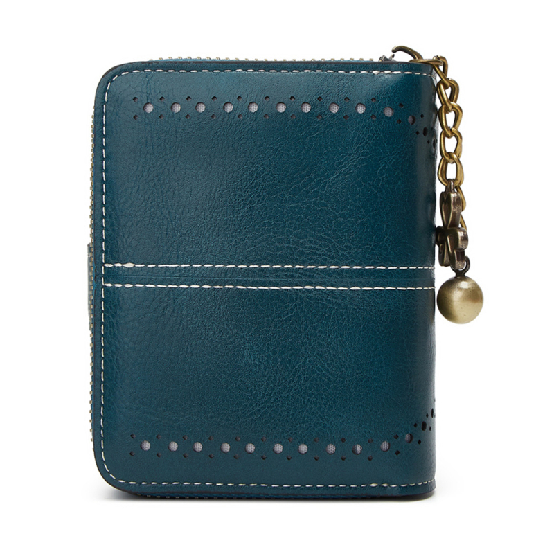 Монетник за жени — PU кожа, цип за монети, отделение за карта, анти-крадба