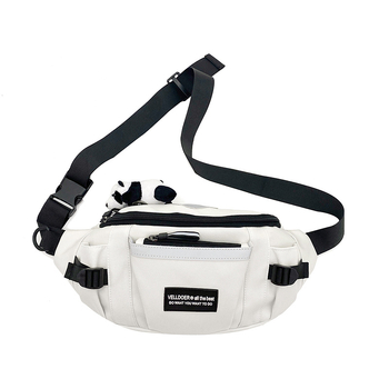 Мъжка гръдна чанта – найлон, дишаща, солиден модел, подплата полиестер, подходяща за свободно време