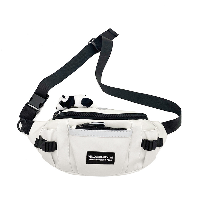 Мъжка гръдна чанта – найлон, дишаща, солиден модел, подплата полиестер, подходяща за свободно време