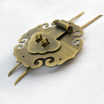 Cuier din alamă Xiangyun pentru cutii din lemn, stil retro, finisaj lustruit și îmbătrânit