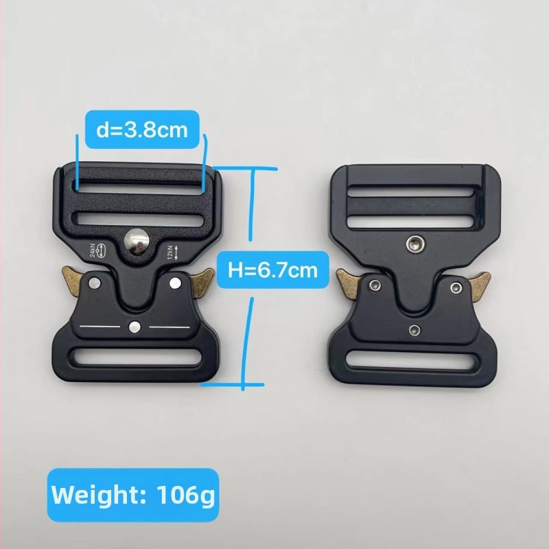 Тактическа ключалка за колан от цинкова сплав, висока якост, износоустойчива, регулируема за колани с уебинг