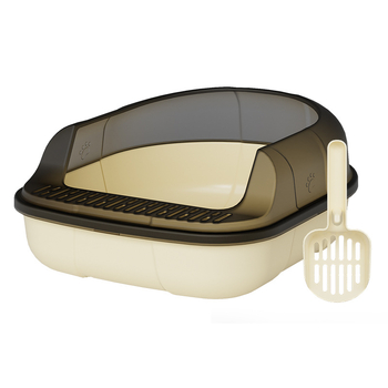 Котешка тоалетна - ПП материал, полузатворен дизайн, закръглена форма, марка Pug