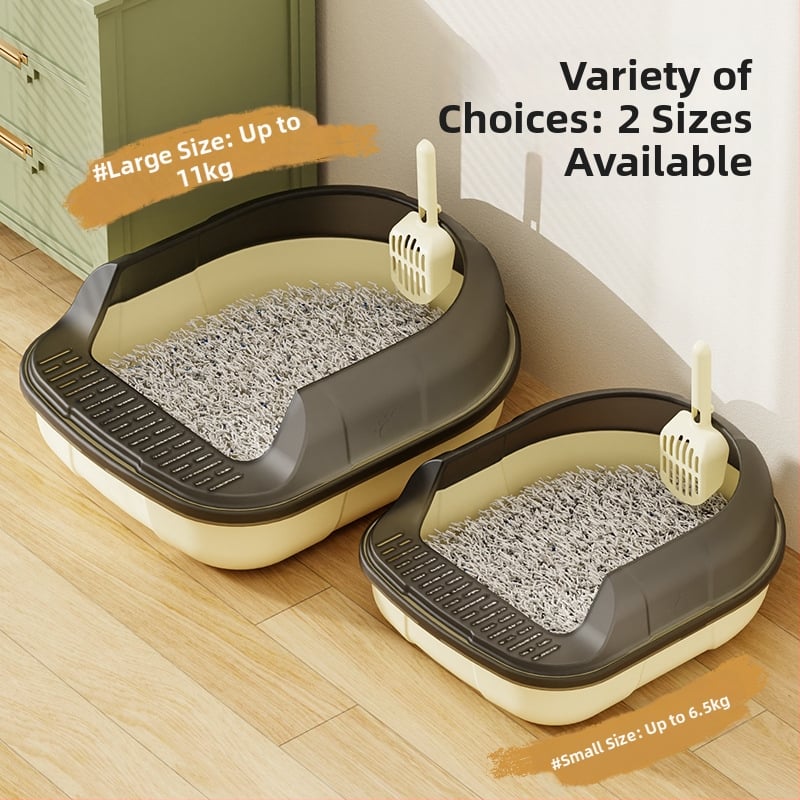 Котешка тоалетна - ПП материал, полузатворен дизайн, закръглена форма, марка Pug