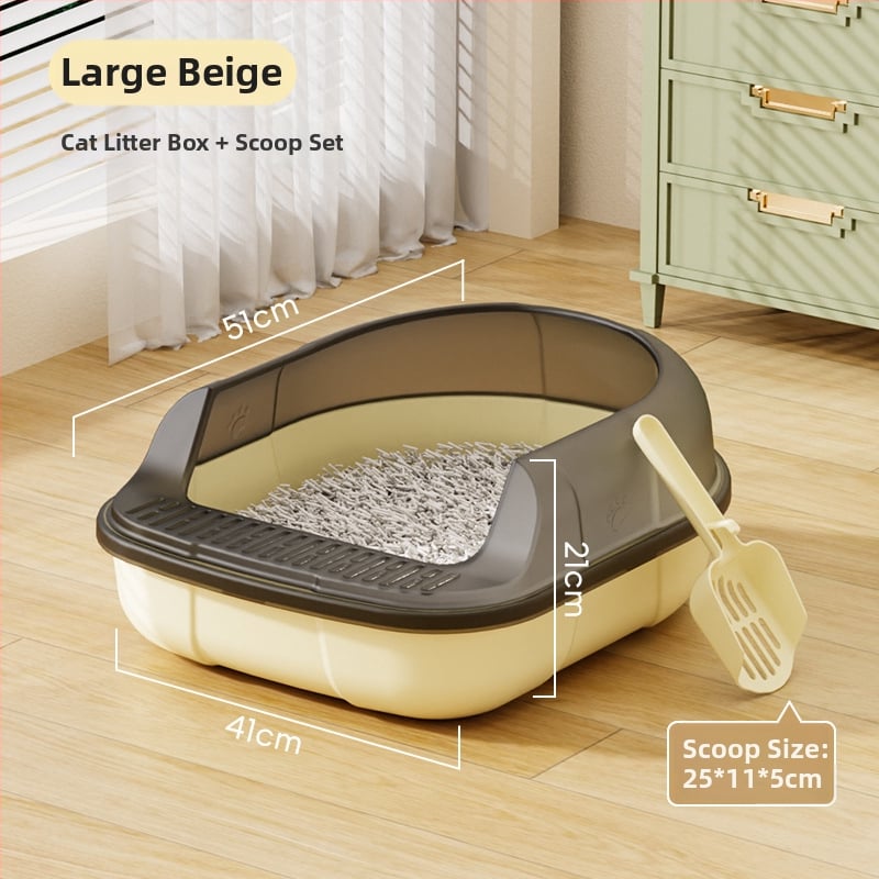 Котешка тоалетна - ПП материал, полузатворен дизайн, закръглена форма, марка Pug