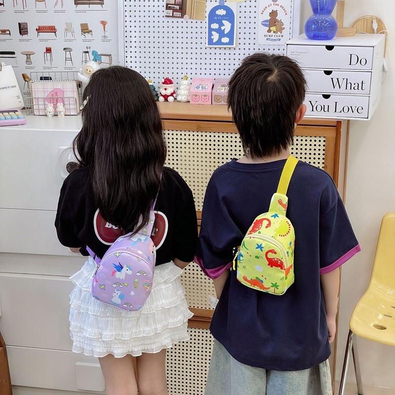 Gyerekeknek készült mellkas-táska anime mintával, nylon anyag, légáteresztő, uniszex, óvodába