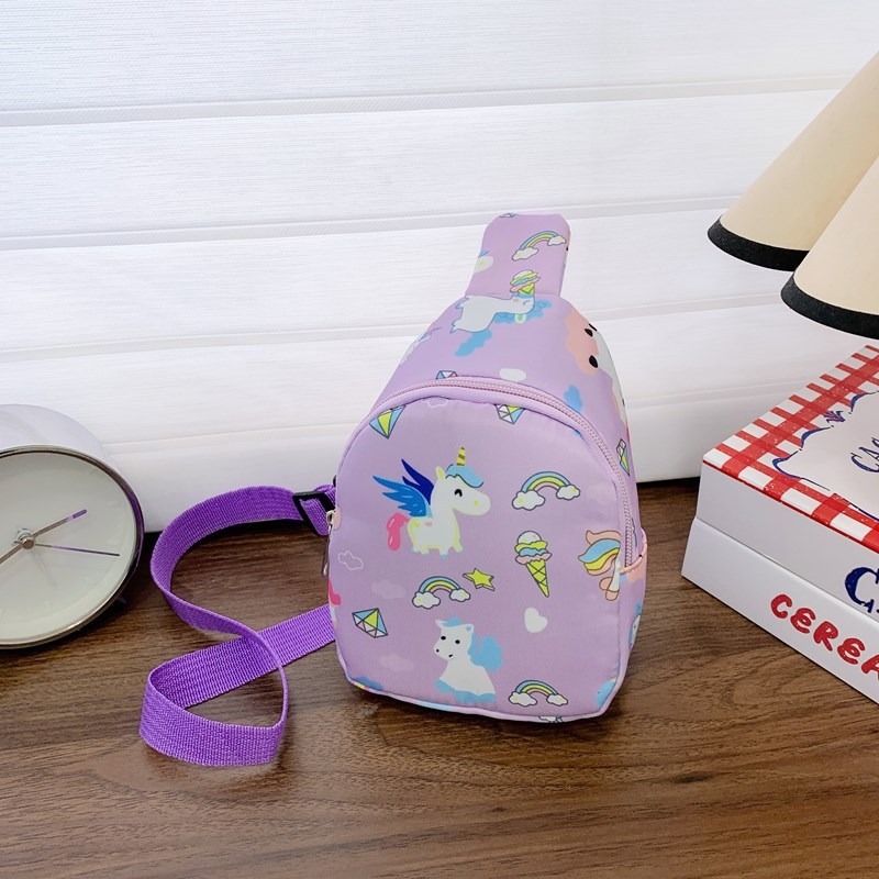 Gyerekeknek készült mellkas-táska anime mintával, nylon anyag, légáteresztő, uniszex, óvodába