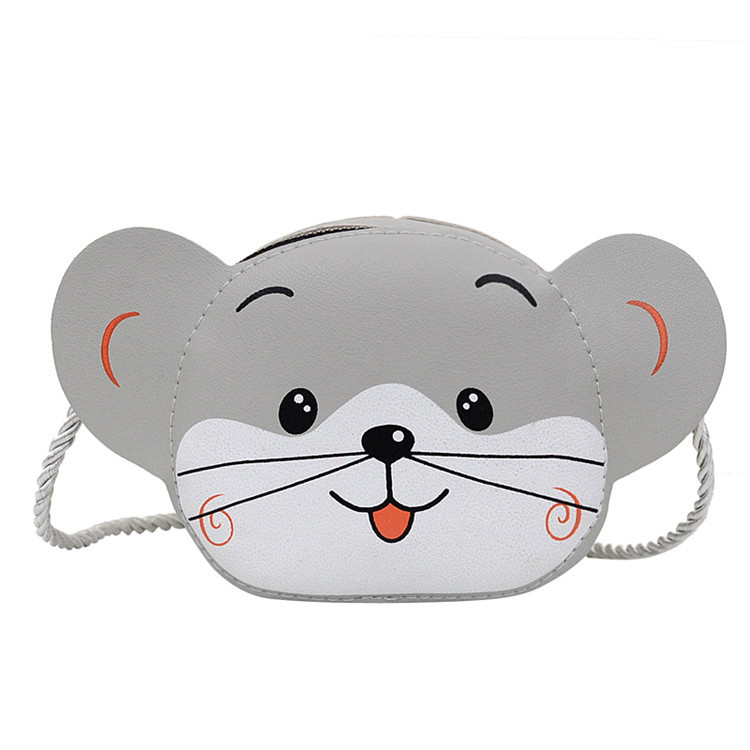Dječja mini crossbody torbica s motivom zeca, PU koža, zatvarač, otporna na habanje i zaštita od krađe, s jednim naramenicom