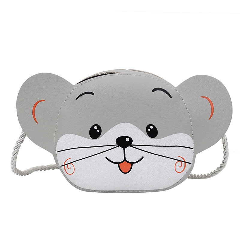 Dječja mini crossbody torbica s motivom zeca, PU koža, zatvarač, otporna na habanje i zaštita od krađe, s jednim naramenicom