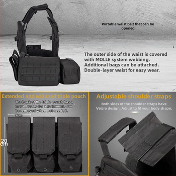 Детска камуфлажна тактическа бронежилетка с ниво 3, дишаща и износоустойчива за използване навън