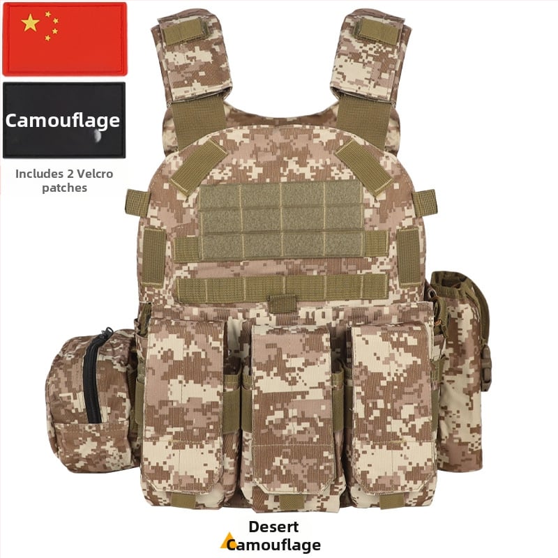 Детска камуфлажна тактическа бронежилетка с ниво 3, дишаща и износоустойчива за използване навън