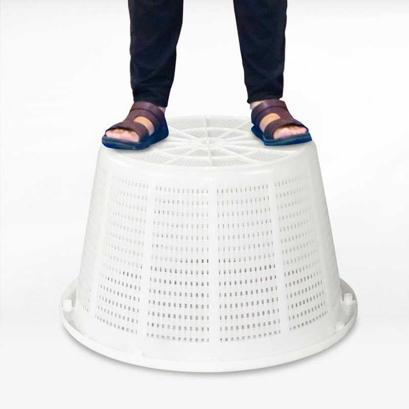 Coș circular din plastic HDPE, material virgin, rezistent la apă și umezeală, turnat prin injecție, sarcină 50