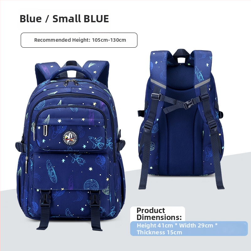 Rucsac pentru băieți – design anime cu cer înstelat, din Oxford, respirabil, rezistent la apă, ultra-ușor, protecție pentru coloană, curele de umăr curbate
