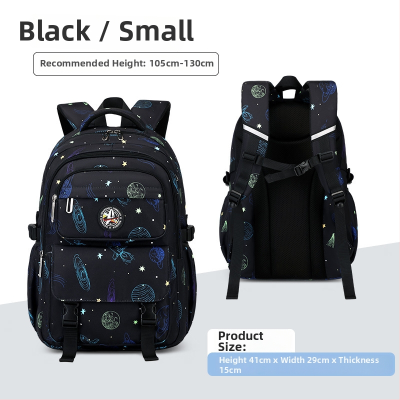 Rucsac pentru băieți – design anime cu cer înstelat, din Oxford, respirabil, rezistent la apă, ultra-ușor, protecție pentru coloană, curele de umăr curbate