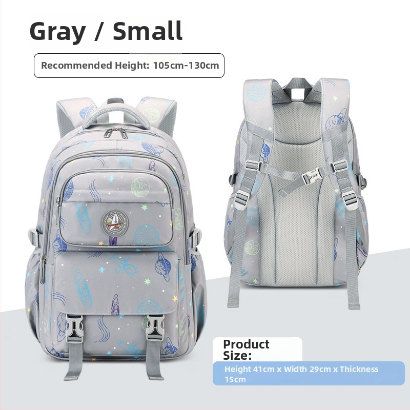 Rucsac pentru băieți – design anime cu cer înstelat, din Oxford, respirabil, rezistent la apă, ultra-ușor, protecție pentru coloană, curele de umăr curbate