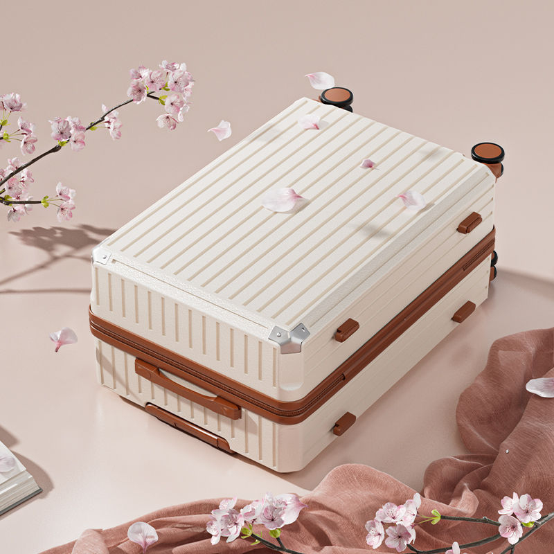 Jane Dance valiză de călătorie mari capacitate, fibră de carbon, roți universale, închidere cu fermoar, strat extensibil, căptușeală ABS+PC