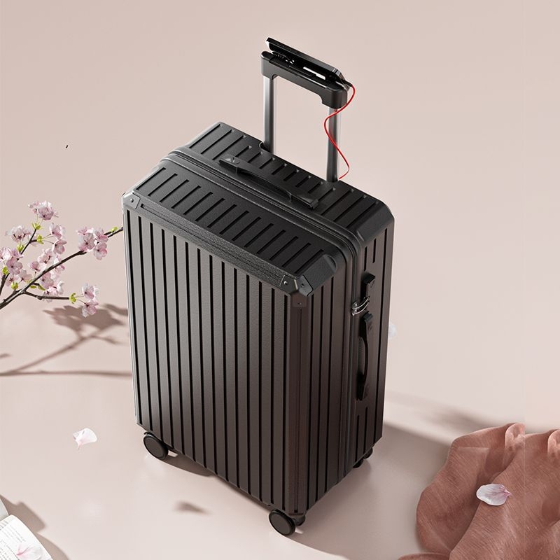 Jane Dance valiză de călătorie mari capacitate, fibră de carbon, roți universale, închidere cu fermoar, strat extensibil, căptușeală ABS+PC