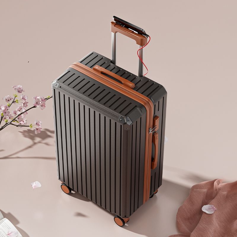 Jane Dance valiză de călătorie mari capacitate, fibră de carbon, roți universale, închidere cu fermoar, strat extensibil, căptușeală ABS+PC