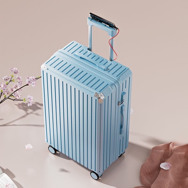 Jane Dance valiză de călătorie mari capacitate, fibră de carbon, roți universale, închidere cu fermoar, strat extensibil, căptușeală ABS+PC