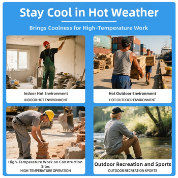 Palton de lucru masculin de vară cu patru ventilatoare pentru răcire, protecție reflectivă solară, 100% poliester