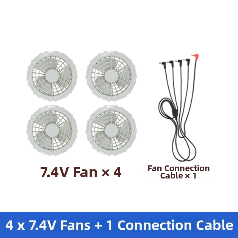 Palton de lucru masculin de vară cu patru ventilatoare pentru răcire, protecție reflectivă solară, 100% poliester