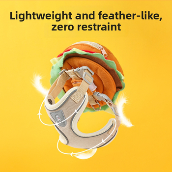 Регулируема жилетка за кучета с 3D дизайн на карикатура, нейлонов регулируем гръден ремък, вградена раница за малки кучета, каишка за разходки