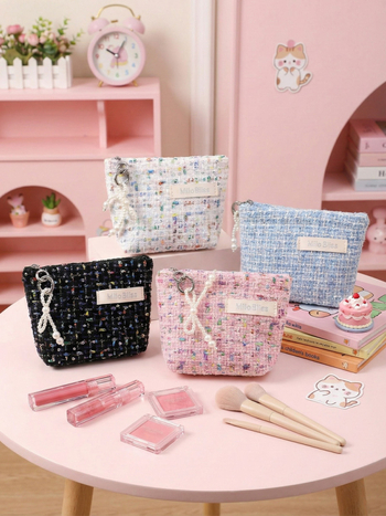 Portofel pentru monede: mini, urban-chic pentru femei (Material: poliester; Căptușeală: poliester; Stil: simplitate urbană; Gen: feminin; Sezon: Vară 2025)