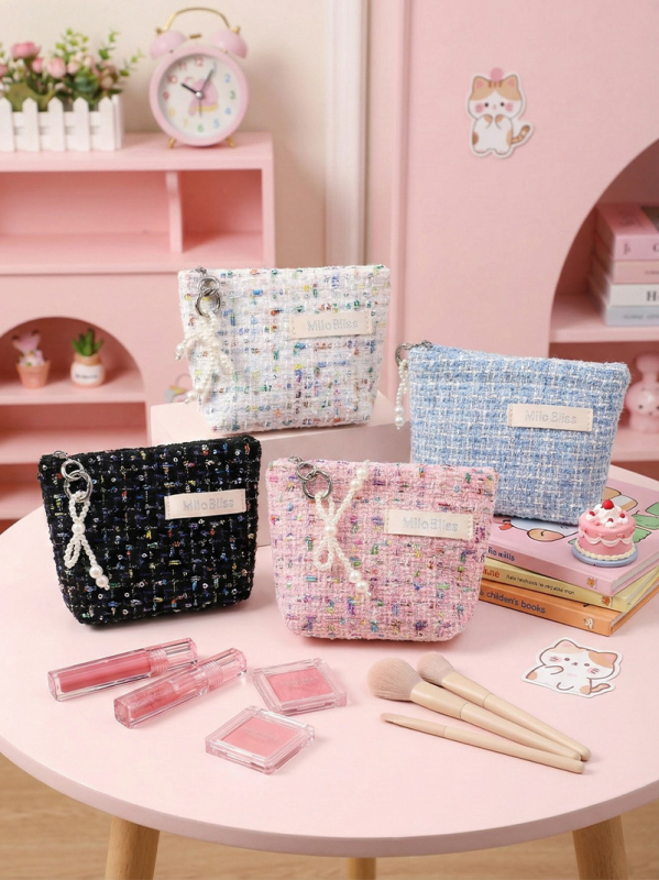 Portofel pentru monede: mini, urban-chic pentru femei (Material: poliester; Căptușeală: poliester; Stil: simplitate urbană; Gen: feminin; Sezon: Vară 2025)