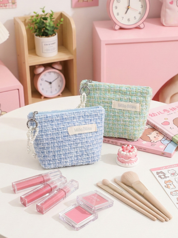 Portofel pentru monede: mini, urban-chic pentru femei (Material: poliester; Căptușeală: poliester; Stil: simplitate urbană; Gen: feminin; Sezon: Vară 2025)