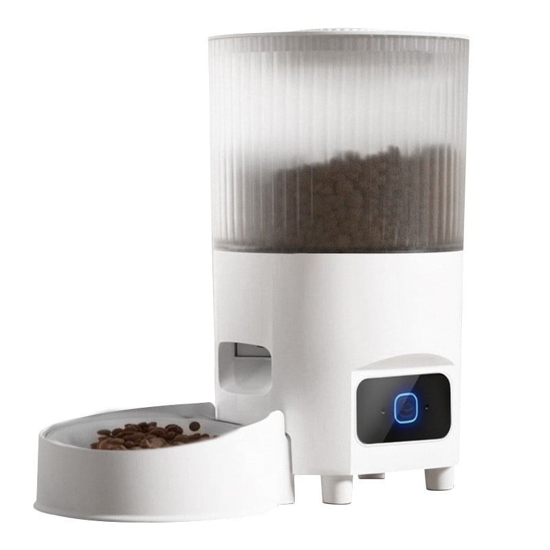 Έξυπνος αυτόματος τροφοδότης για γάτες και σκύλους, χωρητικότητα 4L, προγραμματιζόμενη δοσολογία, απομακρυσμένος έλεγχος με βίντεο και ήχο, κάμερα, συμβατή εφαρμογή