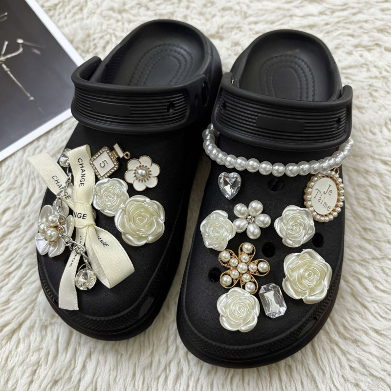 Xingpeng Shoe Flower pantofi pentru sandale și papuci, model Shoe Flower, stil cartoon drăguț, versatil, retro literar, brand Xingpeng, potrivit pentru toate anotimpurile