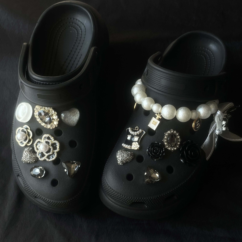 Xingpeng Shoe Flower pantofi pentru sandale și papuci, model Shoe Flower, stil cartoon drăguț, versatil, retro literar, brand Xingpeng, potrivit pentru toate anotimpurile