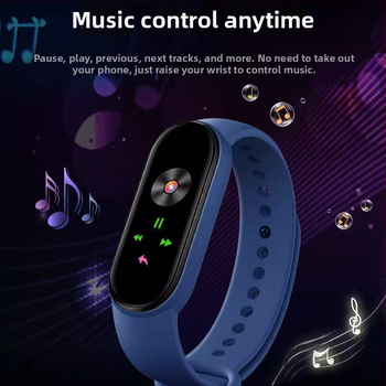 M8 pametni narukvica: brojanje koraka, otkucaji srca, krvni tlak, SpO2 i praćenje sna; Bluetooth s Android kompatibilnošću; silikonska narukvica; do 7 dana trajanja baterije; dnevna vodootpornost