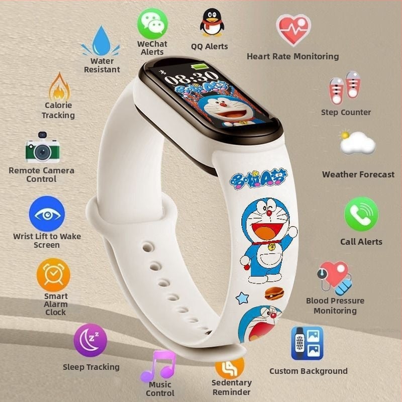 M8 pametni narukvica: brojanje koraka, otkucaji srca, krvni tlak, SpO2 i praćenje sna; Bluetooth s Android kompatibilnošću; silikonska narukvica; do 7 dana trajanja baterije; dnevna vodootpornost