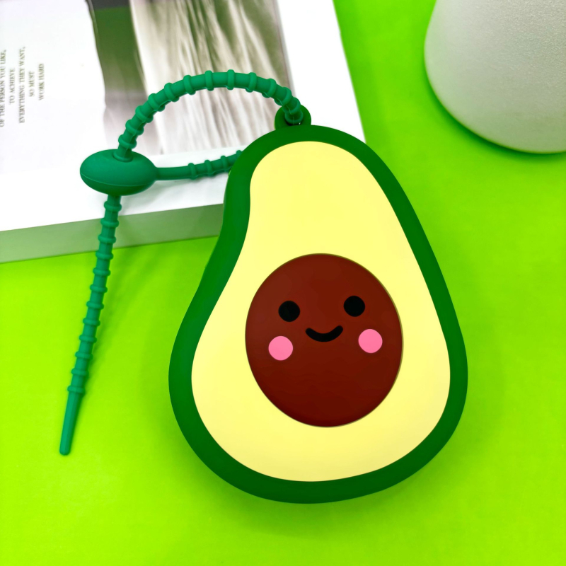 Portofel pentru monede din silicon cu model fructe, căptușeală PU, pentru depozitarea monedelor, utilizare zilnică