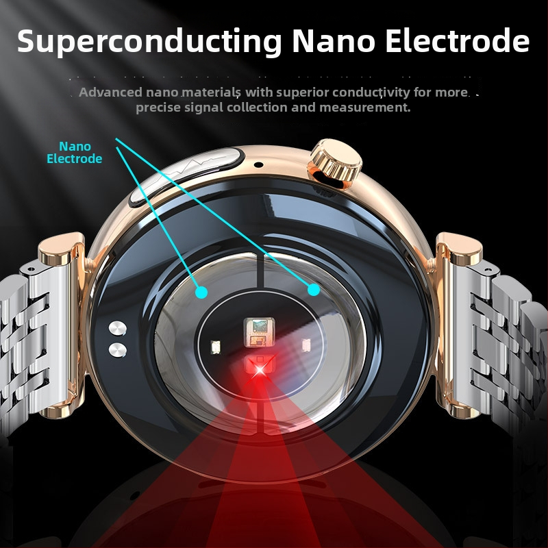 JA02 Pametni sat s AMOLED zaslonom, Bluetooth pozivi, EKG, tjelesna temperatura i zasićenost krvlju kisikom, za žene