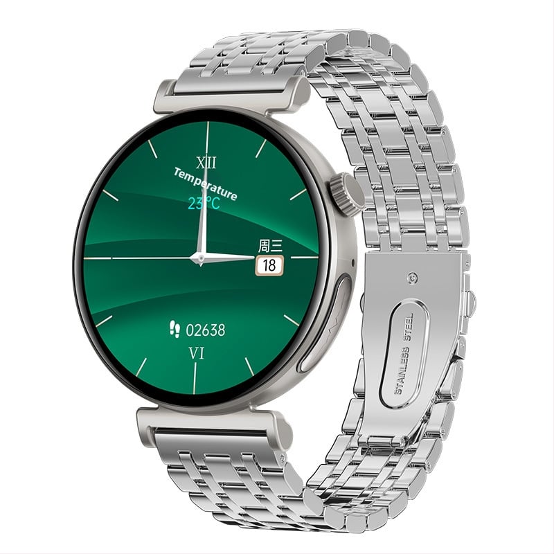 JA02 Pametni sat s AMOLED zaslonom, Bluetooth pozivi, EKG, tjelesna temperatura i zasićenost krvlju kisikom, za žene