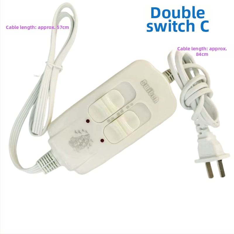 Аксесоар за превключвател на електрическо одеяло с терморегулация — единично/двойно управление, подходящо за одеяло до 10 м²