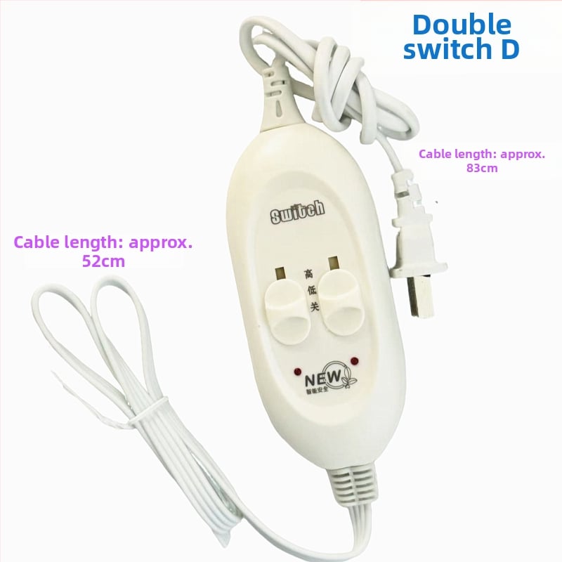 Аксесоар за превключвател на електрическо одеяло с терморегулация — единично/двойно управление, подходящо за одеяло до 10 м²