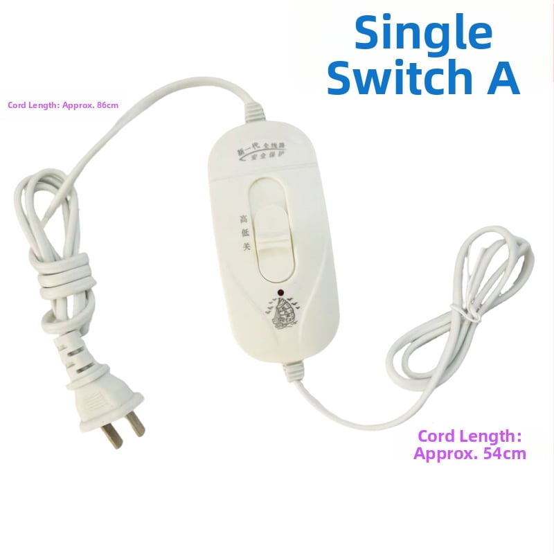 Аксесоар за превключвател на електрическо одеяло с терморегулация — единично/двойно управление, подходящо за одеяло до 10 м²