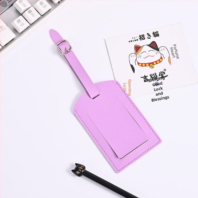 Batožinová štítka s oknom – PU koža, Bowei, rekreačný cestovný štýl, jednobarevný vzor, vodotesná, ochrana proti krádeži, ochrana proti podvodom