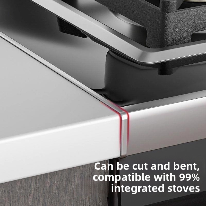 Alumiiniumist ääristends joonis, peidetud paigaldus, integreeritud lünk-klips, köögiplaadi serva tihendamine, universaalne tüüp, Universal bränd