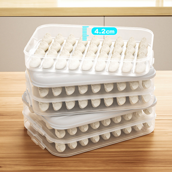 Cutie de depozitare pentru găluște – multistrat, material alimentar, etanșă, menține prospețimea, pentru frigider și congelator