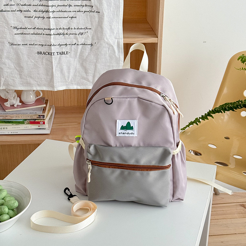 Dječji ruksak protiv gubitka s patchwork dizajnom, ultra lagan od Oxford materijala, nylon podstava i ergonomsko stražnji panel za učenike osnovne škole